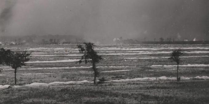 الغاز فوق ساحة معركة لوس ، 1915.
