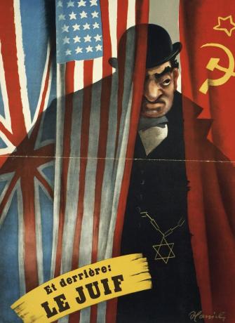 ملصق للدعاية المعادية لليهود ، الحرب العالمية الثانية ، فرنسا ، القرن العشرين
