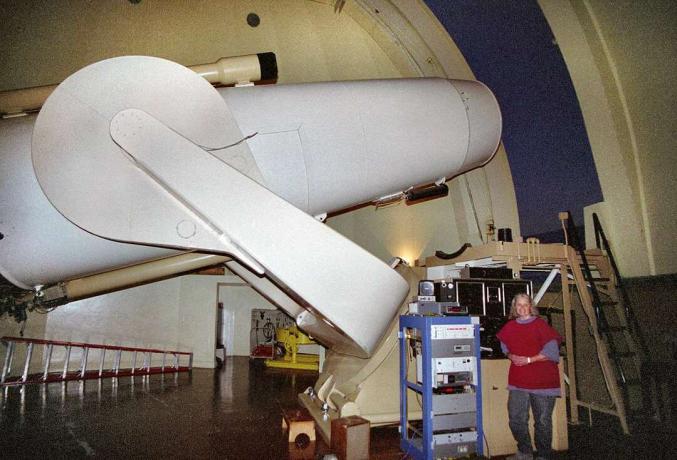 تلسكوب صموئيل أوشين في مرصد بالومار.