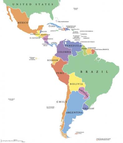 أمريكا اللاتينية دولة واحدة الخريطة السياسية