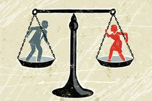 مقياس التوازن مع الرجل والمرأة