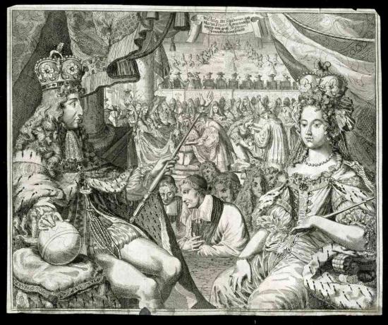 وليام الثالث وماري الثاني ملك وملكة بريطانيا العظمى وأيرلندا حوالي 1689
