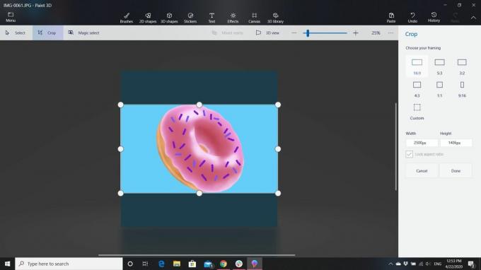 استخدم Paint 3D لاقتصاص الصورة المصغرة وتغيير حجمها