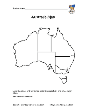 خريطة مخطط أستراليا