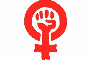 القبضة في الرمز الأنثوي لتحرير المرأة