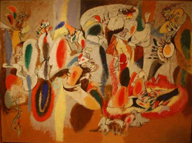 arshile gorky الكبد هو مشط الديك